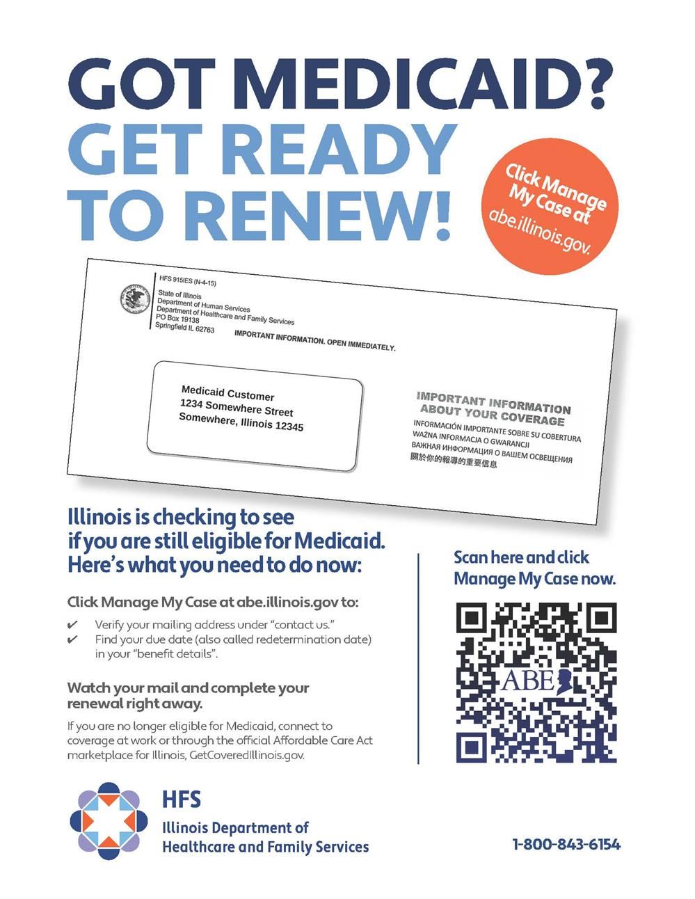  Be sure to renew your Medicaid.  DOn't lose your insurance benefits.